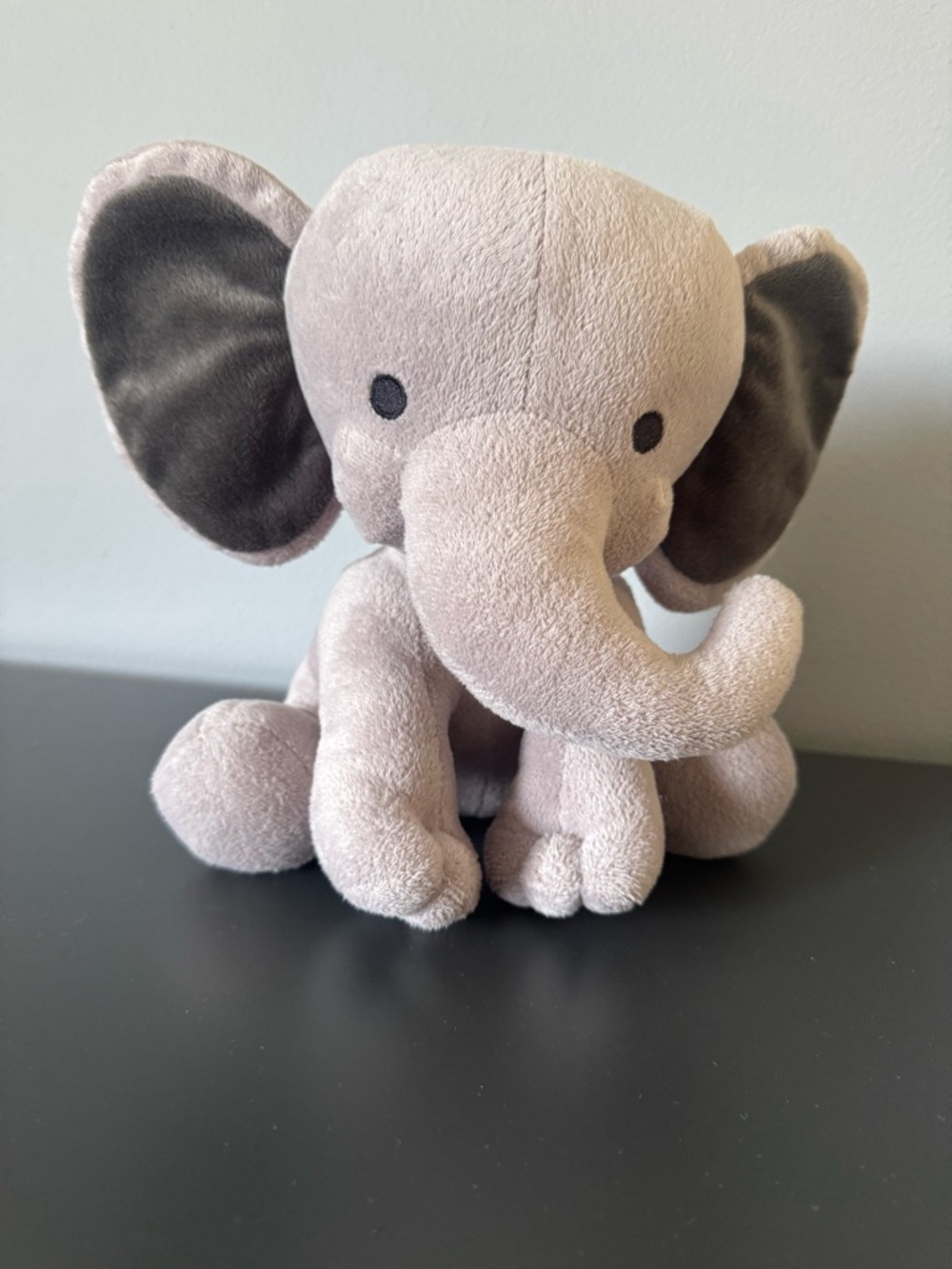 Plush Grey Elephant Stuffed Animal - Soft Grey